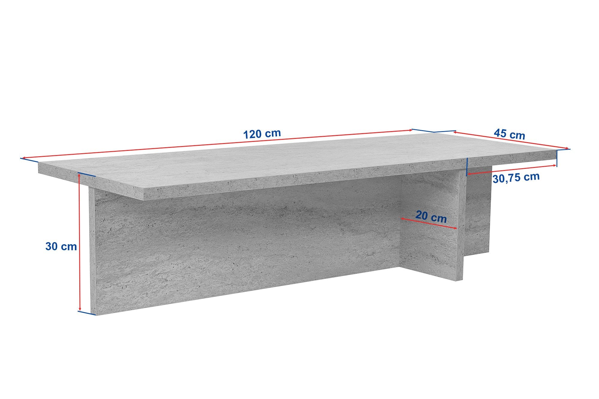 Mesa de Centro – 120cm – Carvalho Safira – Madeira Aglomerada