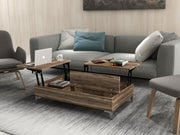 Mesa de Centro em Melamina – 121 x 69,2 x 28 cm – Nogueira
