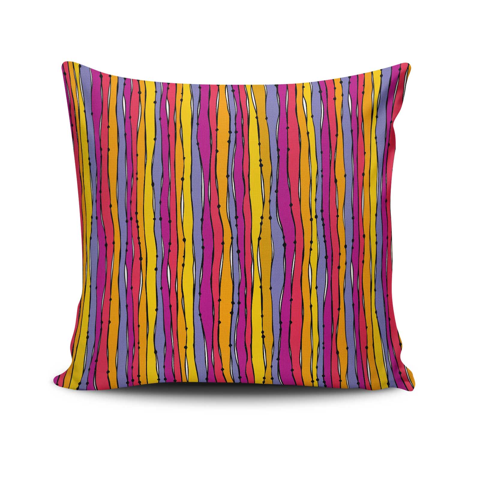 Capa de Almofada – 43 x 43 cm – Multicolorido – 50% Algodão / 50% Poliéster