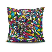 Capa de almofada – 43 x 43 cm – Multicolorido – Algodão/Poliéster