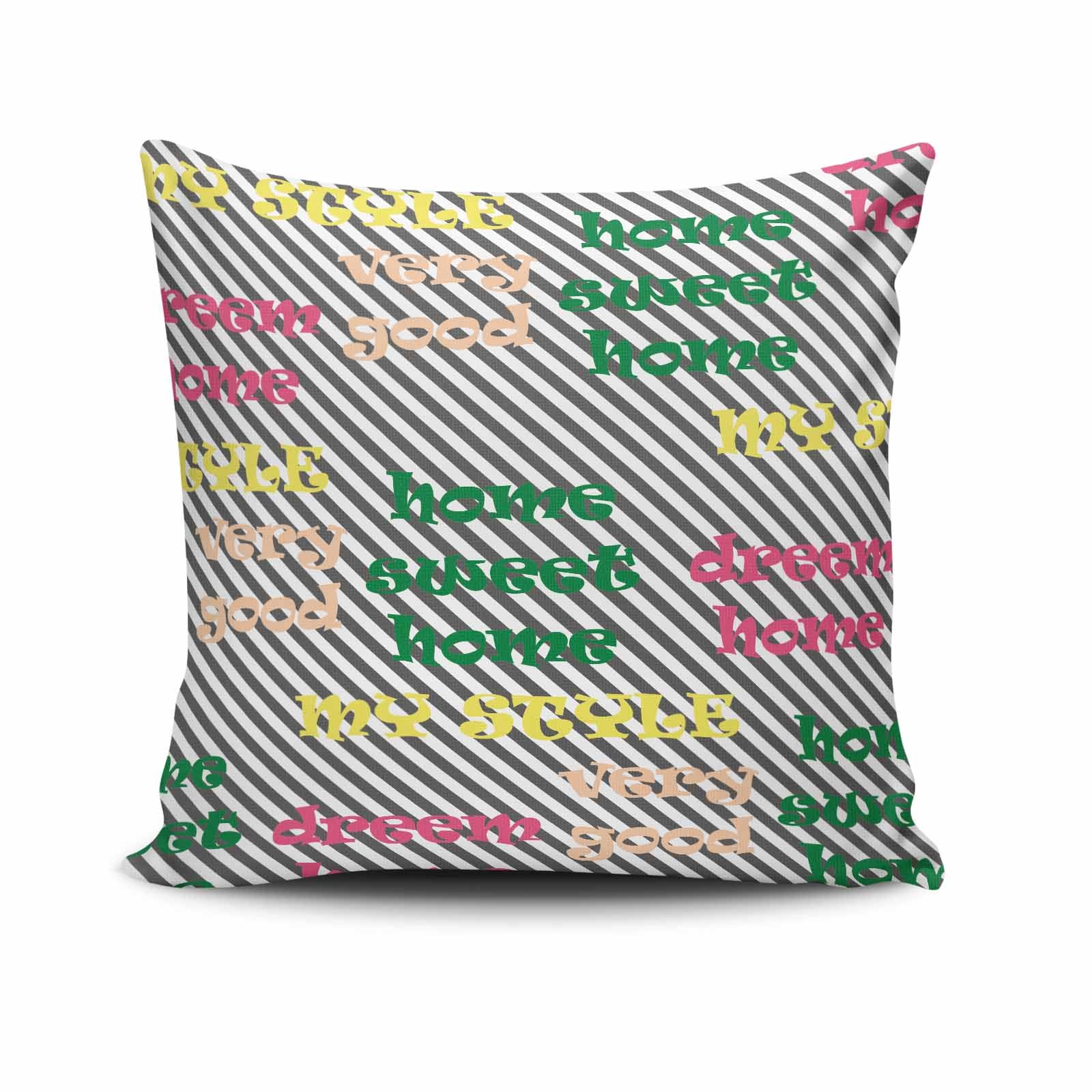 Capa de almofada – 43 x 43 cm – Multicolorido – 50% Algodão / 50% Poliéster