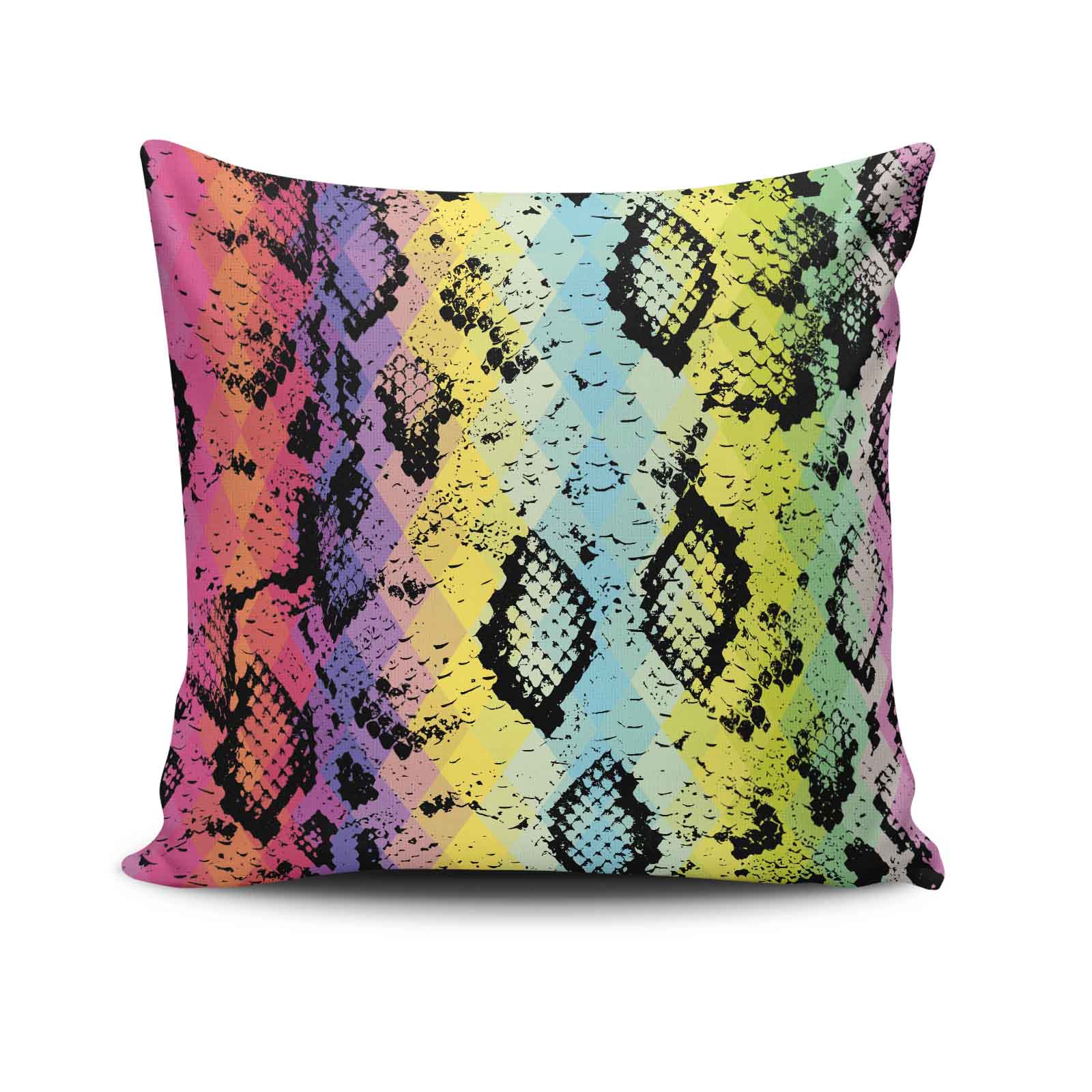 Capa de almofada – 43 x 43 cm – Multicolorido – Algodão e poliéster