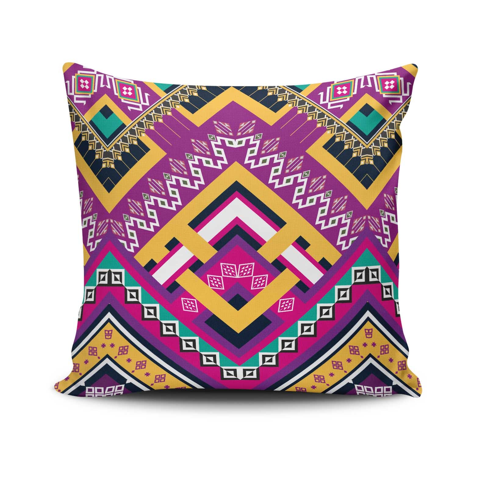 Capa de Almofada – 43 x 43 cm – Multicolorido – Algodão/Poliéster