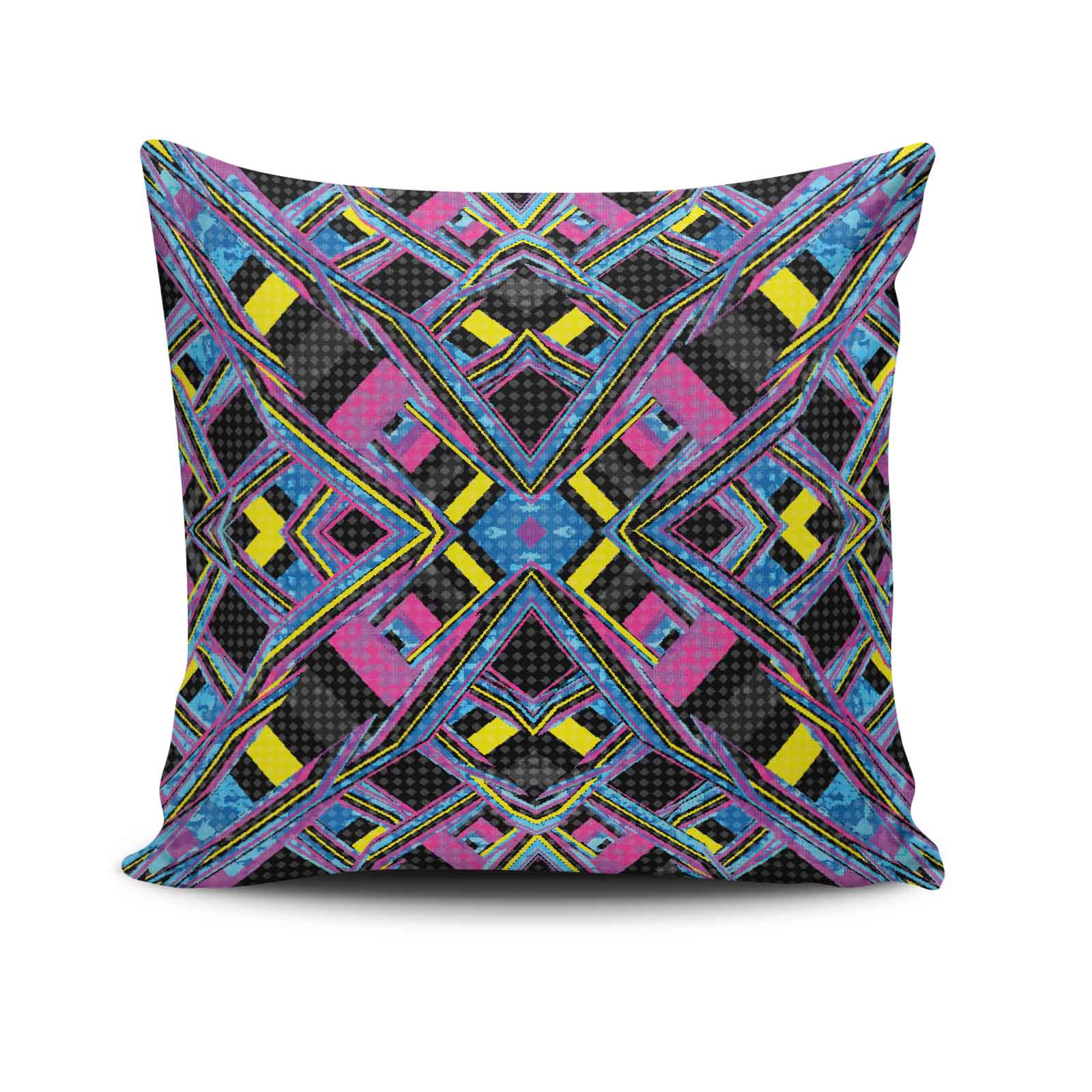 Capa de Almofada – 43 x 43 cm – Multicolorido – Algodão e Poliéster
