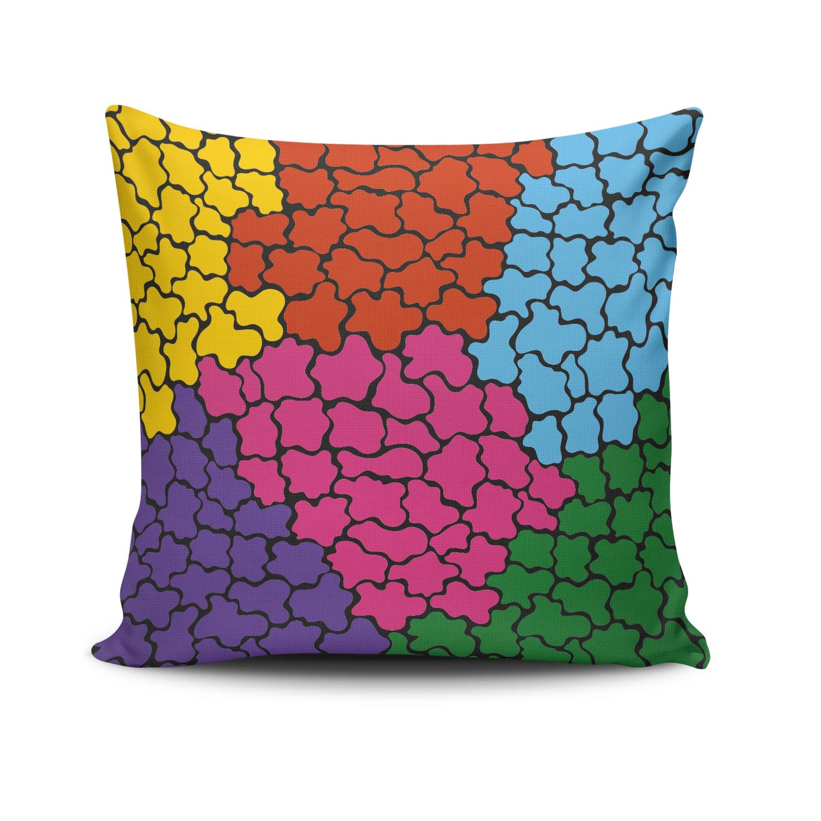 Capa de almofada – 43 x 43 cm – Multicolorido – Algodão e Poliéster