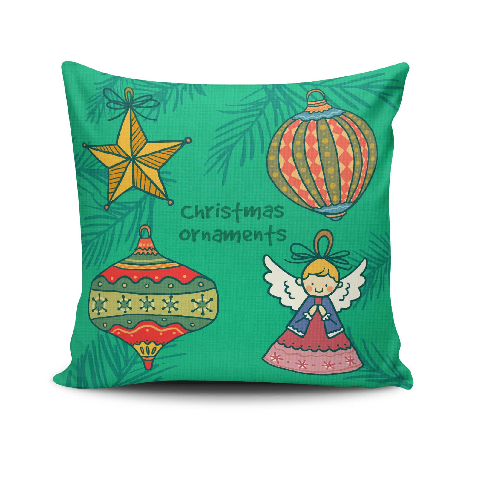 Capa de almofada – 43 x 43 cm – Multicolorido – 50% Algodão / 50% Poliéster
