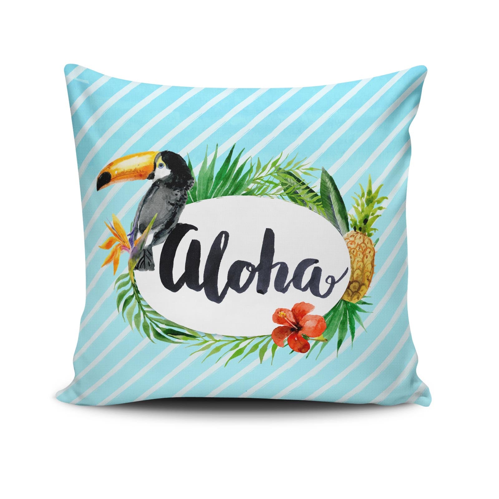 Capa de almofada – 43 x 43 cm – multicolorido – algodão/poliéster