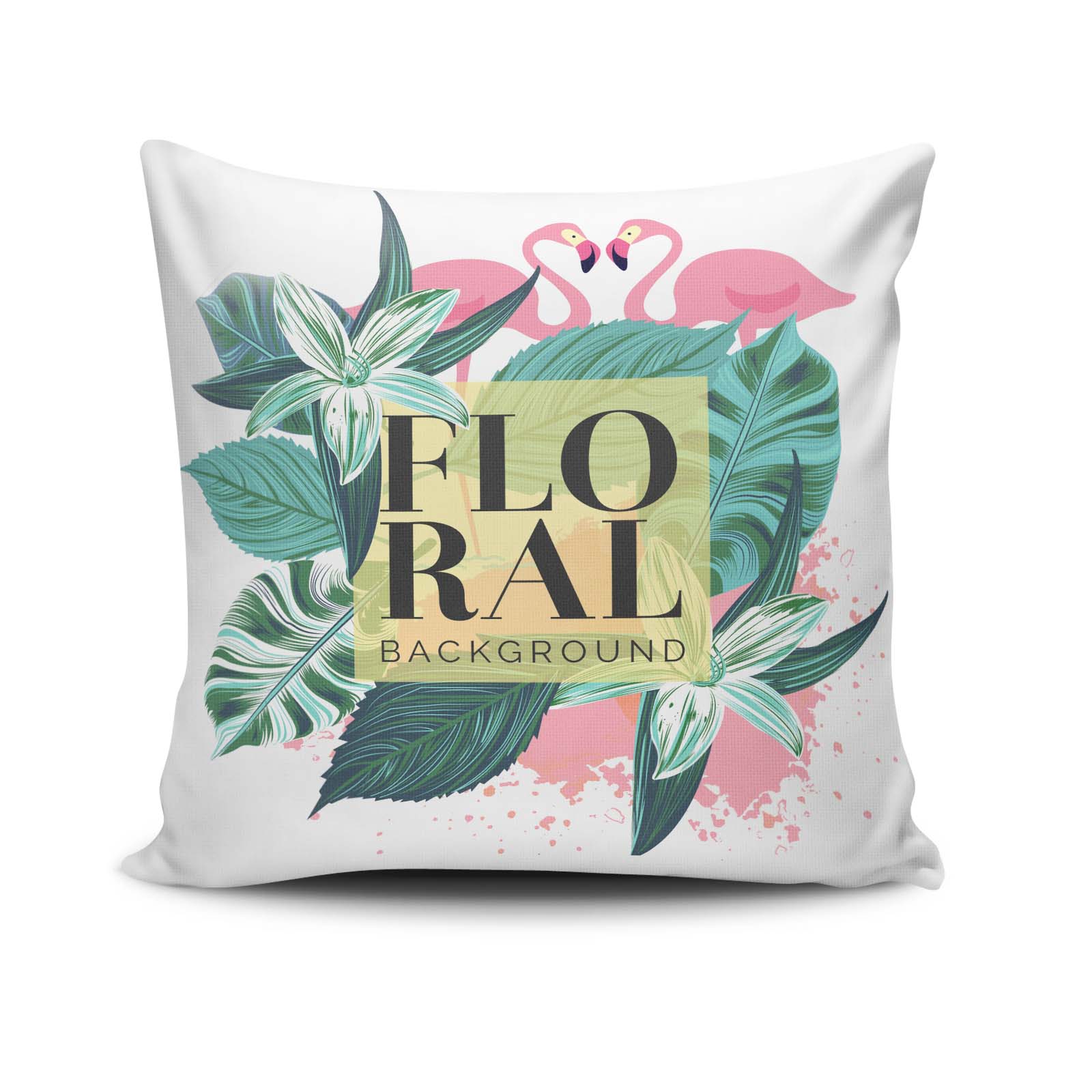 Capa de Almofada – 43 x 43 cm – Multicolorido – Algodão/Poliéster
