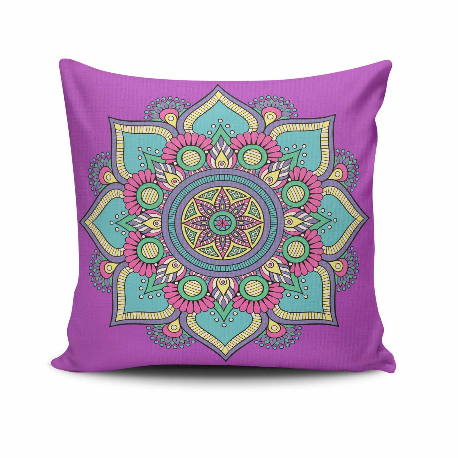 Capa de Almofada – 43 x 43 cm – Multicolorido – 50% Algodão / 50% Poliéster