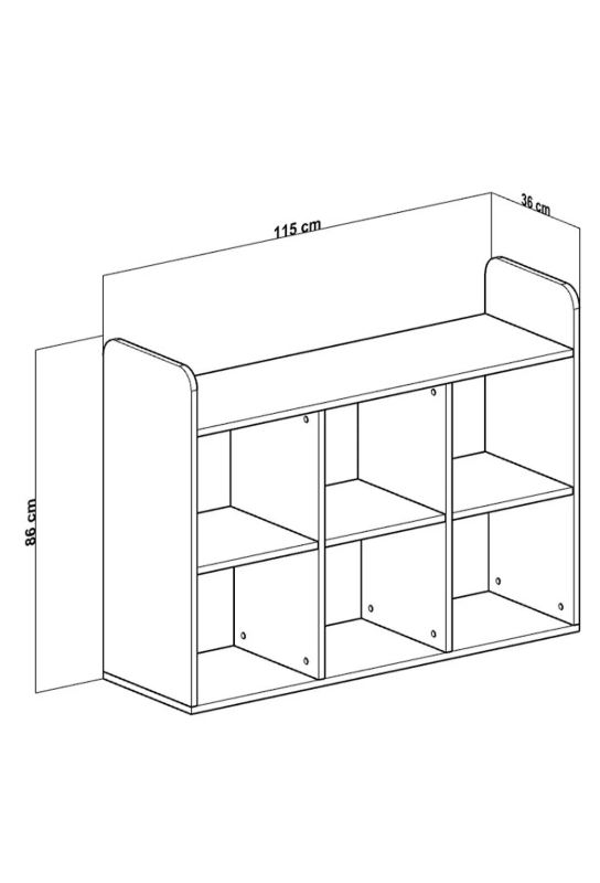 Aparador – 115cm x 86cm x 36cm – Branco – Aglomerado