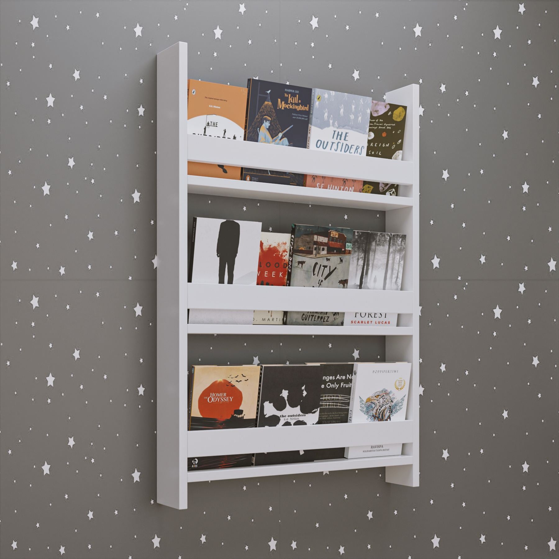 Estante de livros – 60x90x10 cm – Branca – MDF