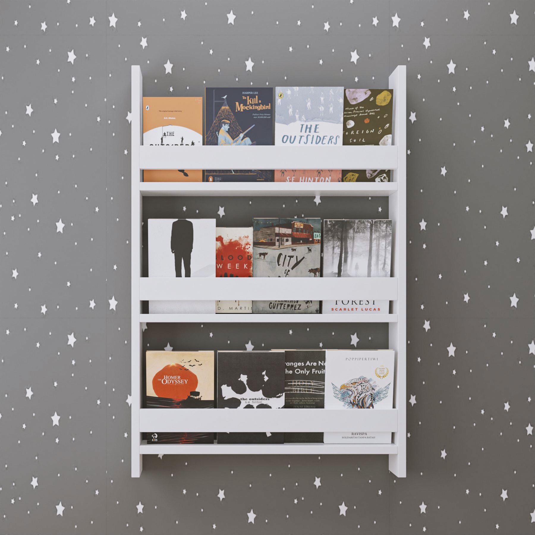 Estante de livros – 60x90x10 cm – Branca – MDF