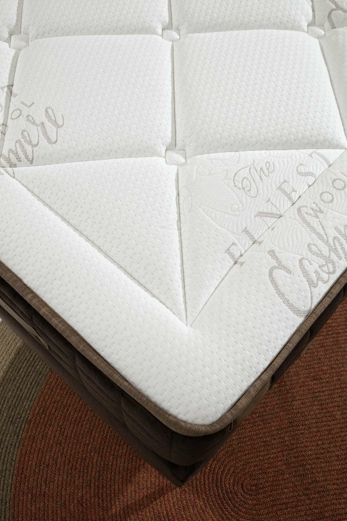 Colchão – 200x160 cm – Marrom – Poliester/Viscose/Cashmere