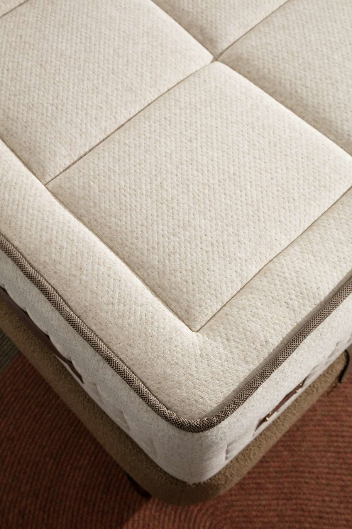 Colchão – 90cm x 190cm – Bege – Poliester/Viscose/Linho