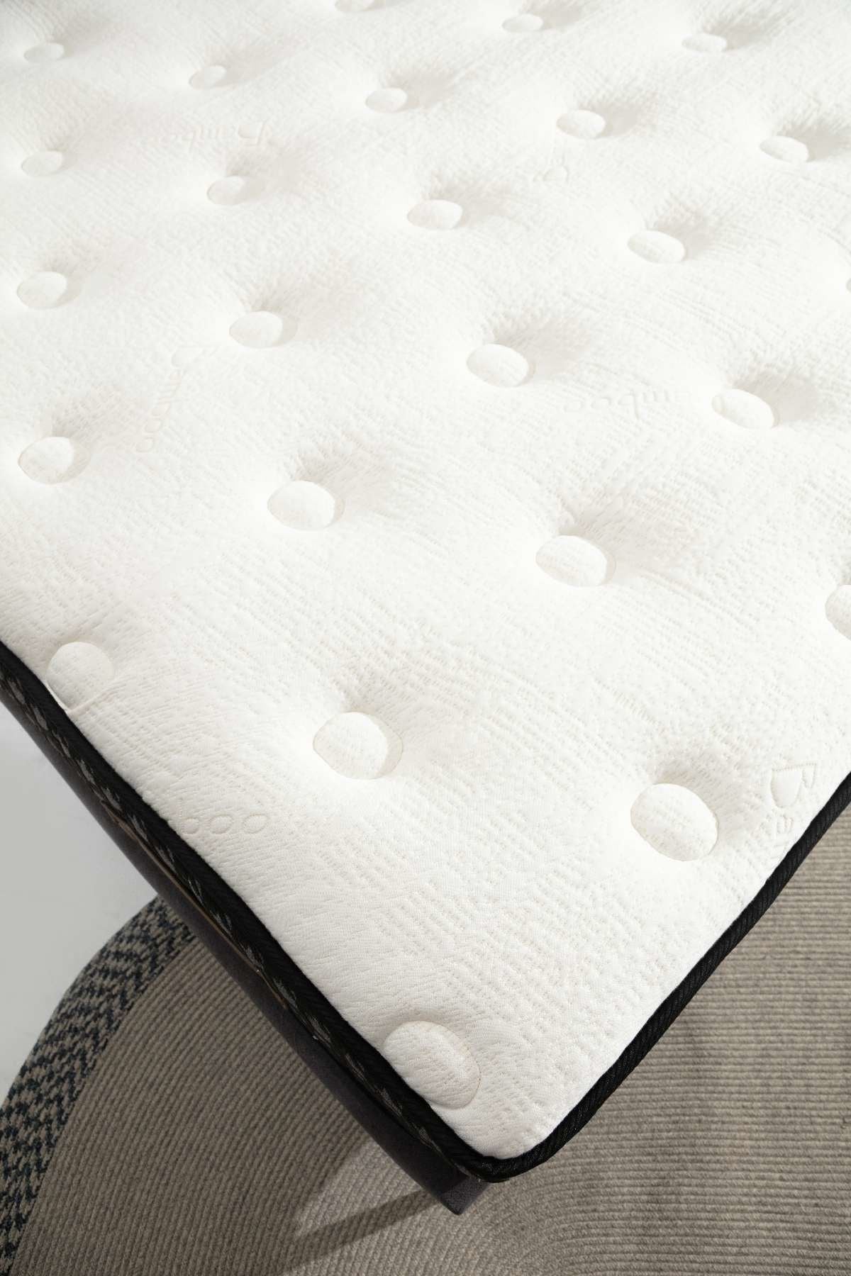Colchão – 180x200 cm – Cinza Escuro – Poliéster, Viscose, Bambu