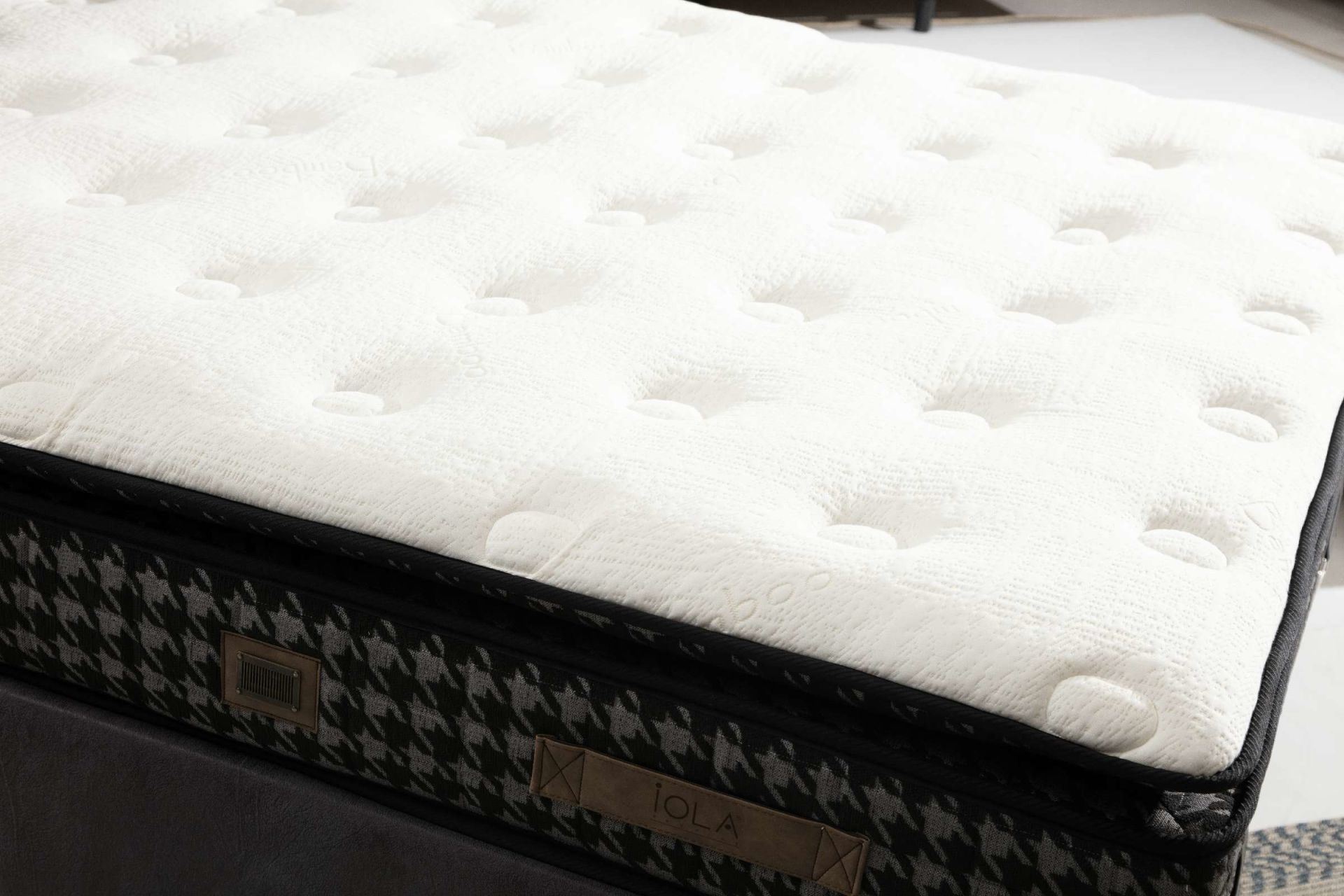 Colchão – 180x200 cm – Cinza Escuro – Poliéster, Viscose, Bambu