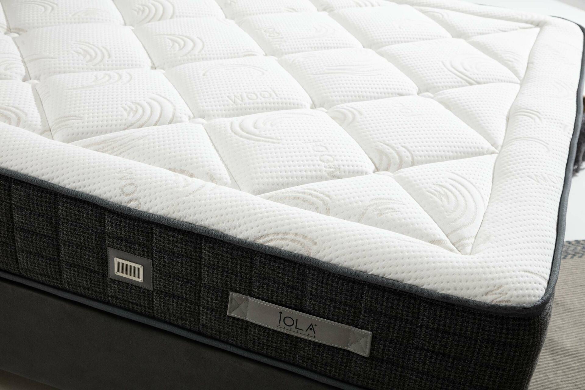 Colchão – 100 cm x 200 cm – Cinza – Poliéster/Viscose/Lã/Polieliten