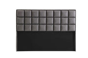 Cabeceira de Nubuck – 157 cm x 132 cm x 5 cm – Cinza – Painel de partículas