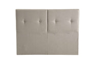 Cabeceira de Tecido – 146 cm x 130 cm x 10 cm – Bege – Aglomerado e Polipropileno
