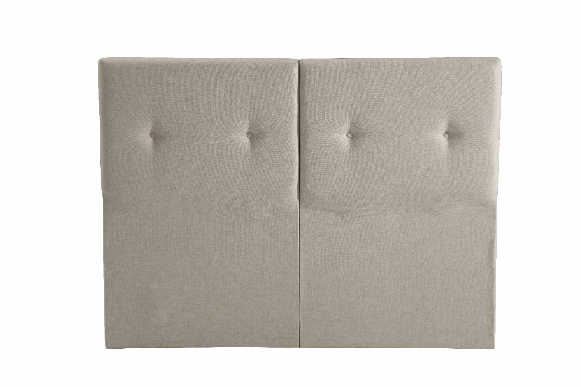 Base e cabeceira de cama de solteiro – 100x200cm – Bege – MDF e polipropileno