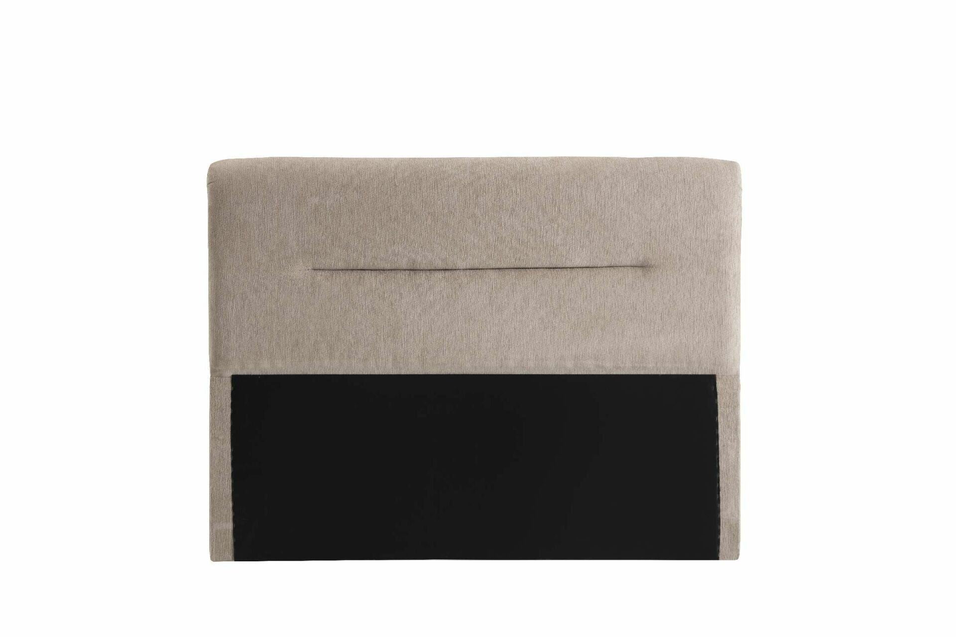 Base e Cabeceira de Cama de Solteiro – 100 cm x 200 cm – Castanho Claro – MDF