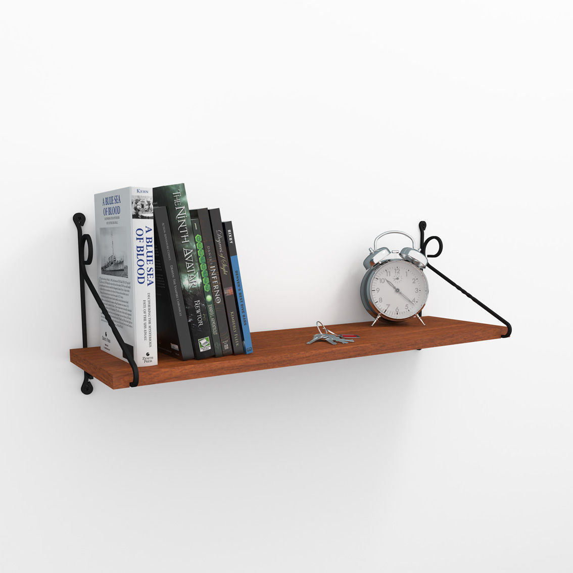 Prateleira de parede – 72 cm x 27 cm x 20 cm – Nogueira – Painéis de partículas