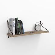 Prateleira de parede – 72cm x 27cm x 20cm – Castanho – Painéis de partículas revestidos a melamina