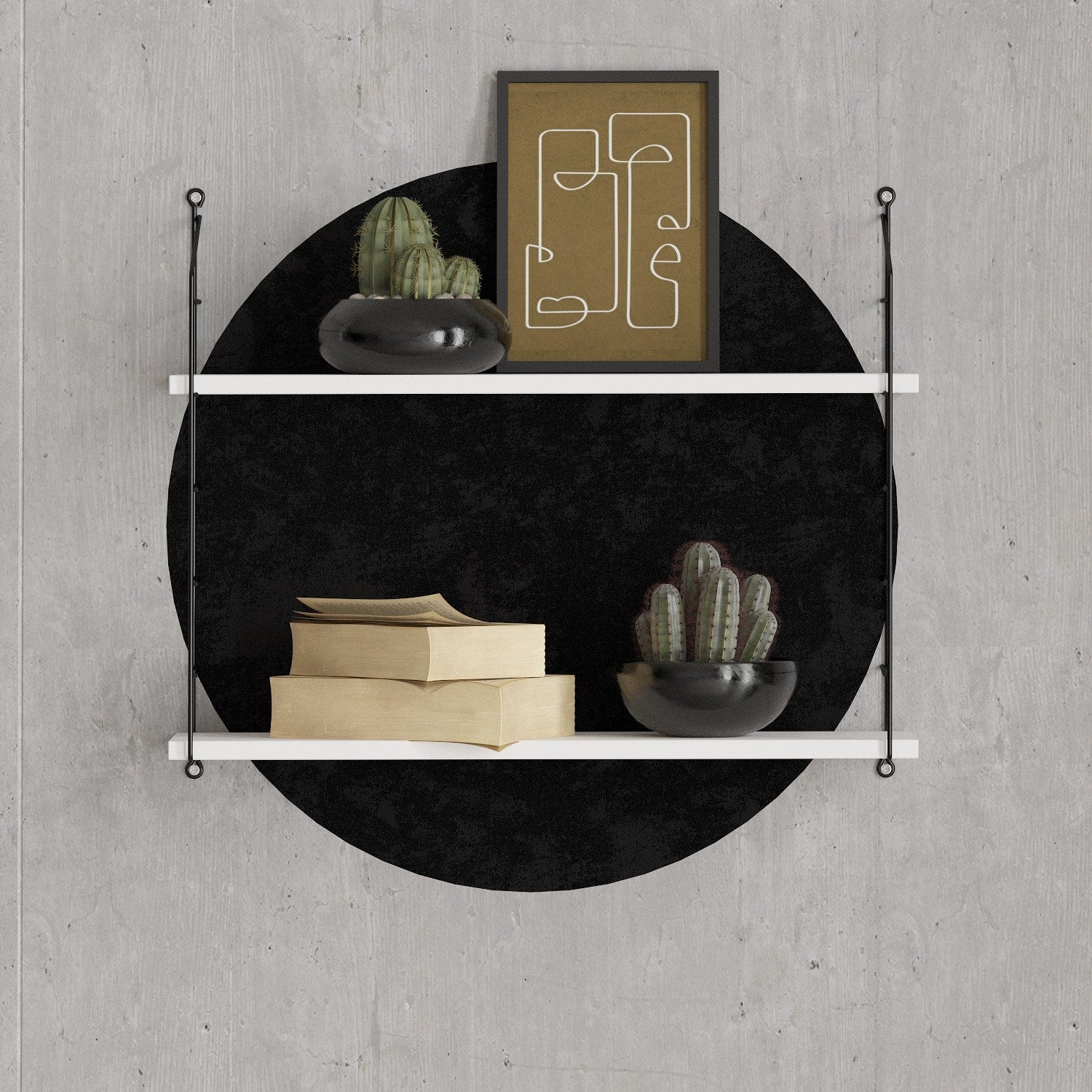 Prateleira de parede – 72 cm x 58 cm x 20 cm – Branco – Painel de partículas com revestimento a melamina