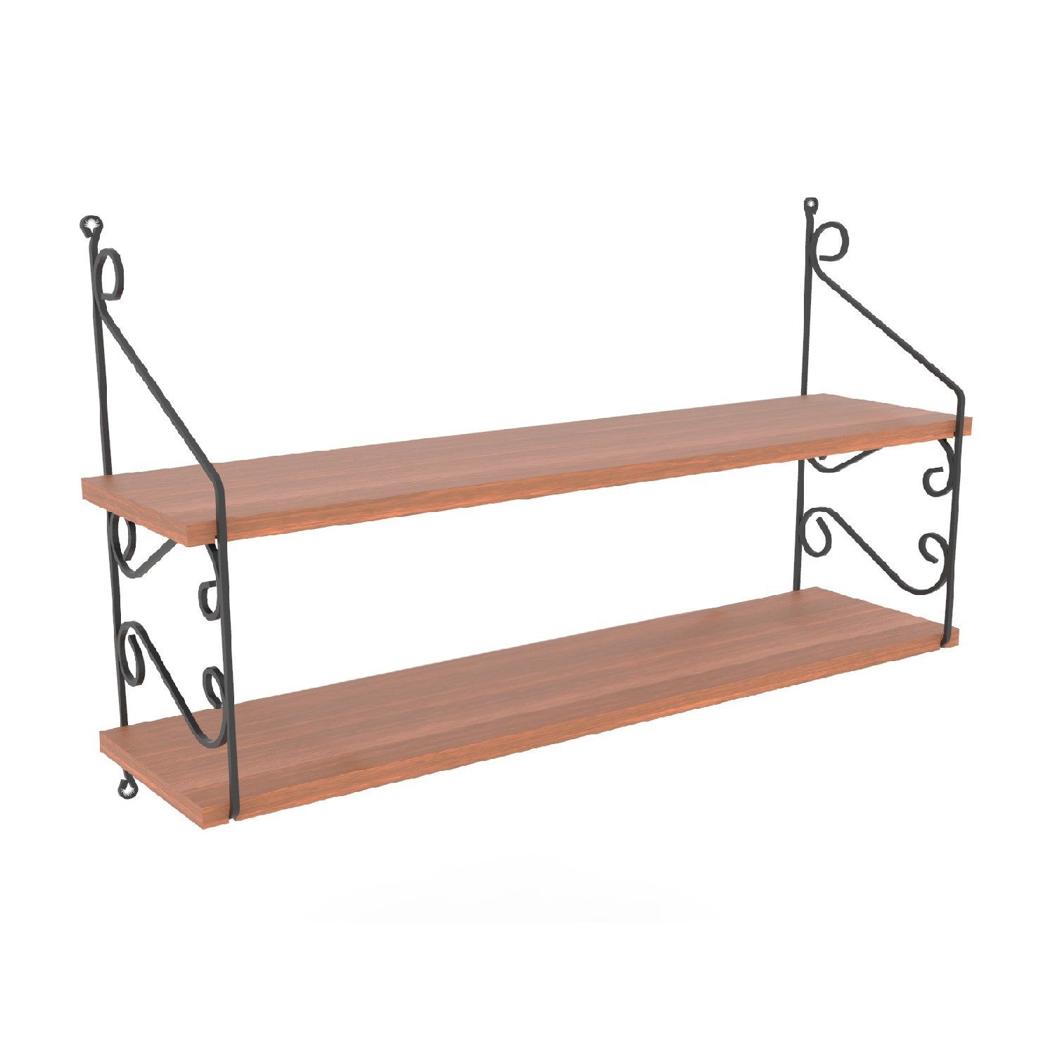 Prateleira de parede – 72 cm x 51 cm x 20 cm – nogueira – painel de partículas revestido a melamina