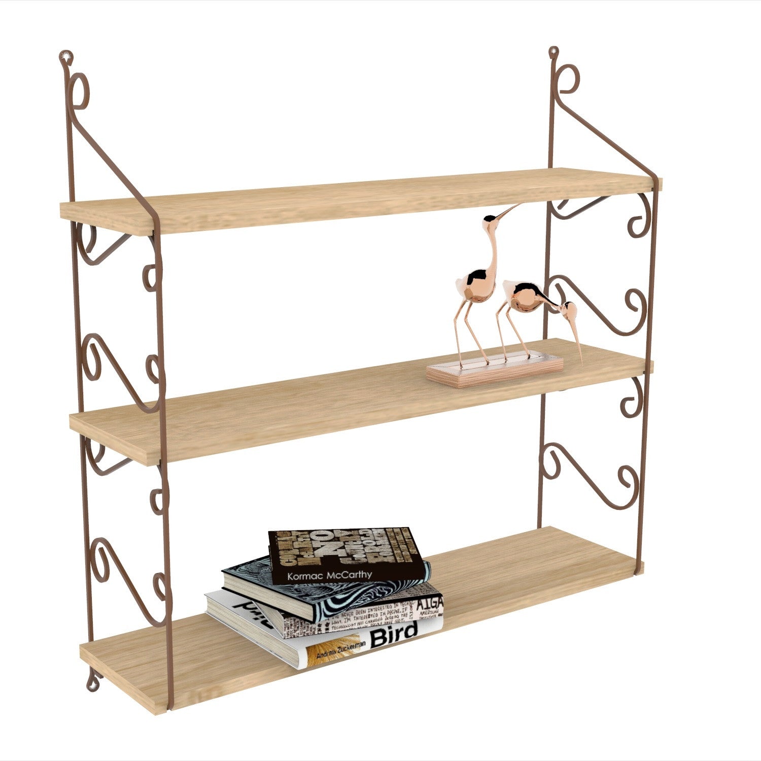 Prateleira de Parede em Carvalho – 72cm x 80cm x 20cm – Carvalho – MDF
