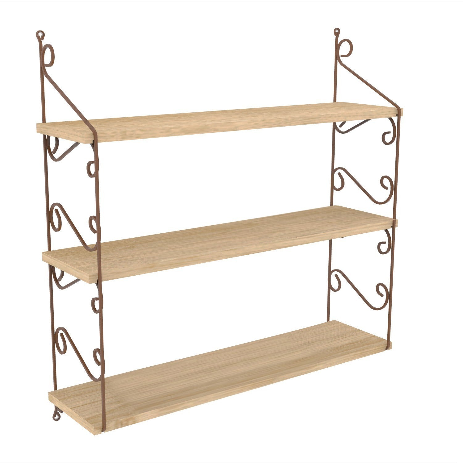 Prateleira de Parede em Carvalho – 72cm x 80cm x 20cm – Carvalho – MDF