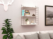 Prateleira de parede – 72 cm x 85 cm x 20 cm – Mármore de Carrara – Painel de partículas revestido a melamina