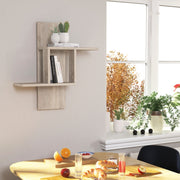 Prateleira de Parede Escandinava – 64 x 70 x 20 cm – Carvalho Sonoma – Painel de Partículas