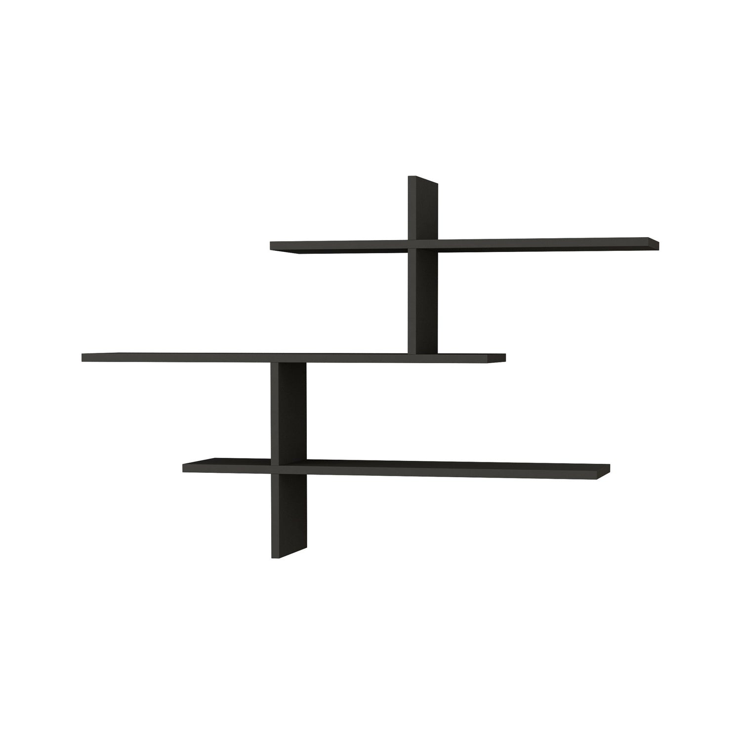 Prateleira de parede – 123 x 80,5 x 22 cm – antracite – painel de partículas