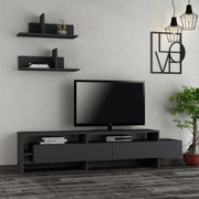 Móvel de TV moderno – 180 cm – Antracite – Painel de partículas revestido a melamina