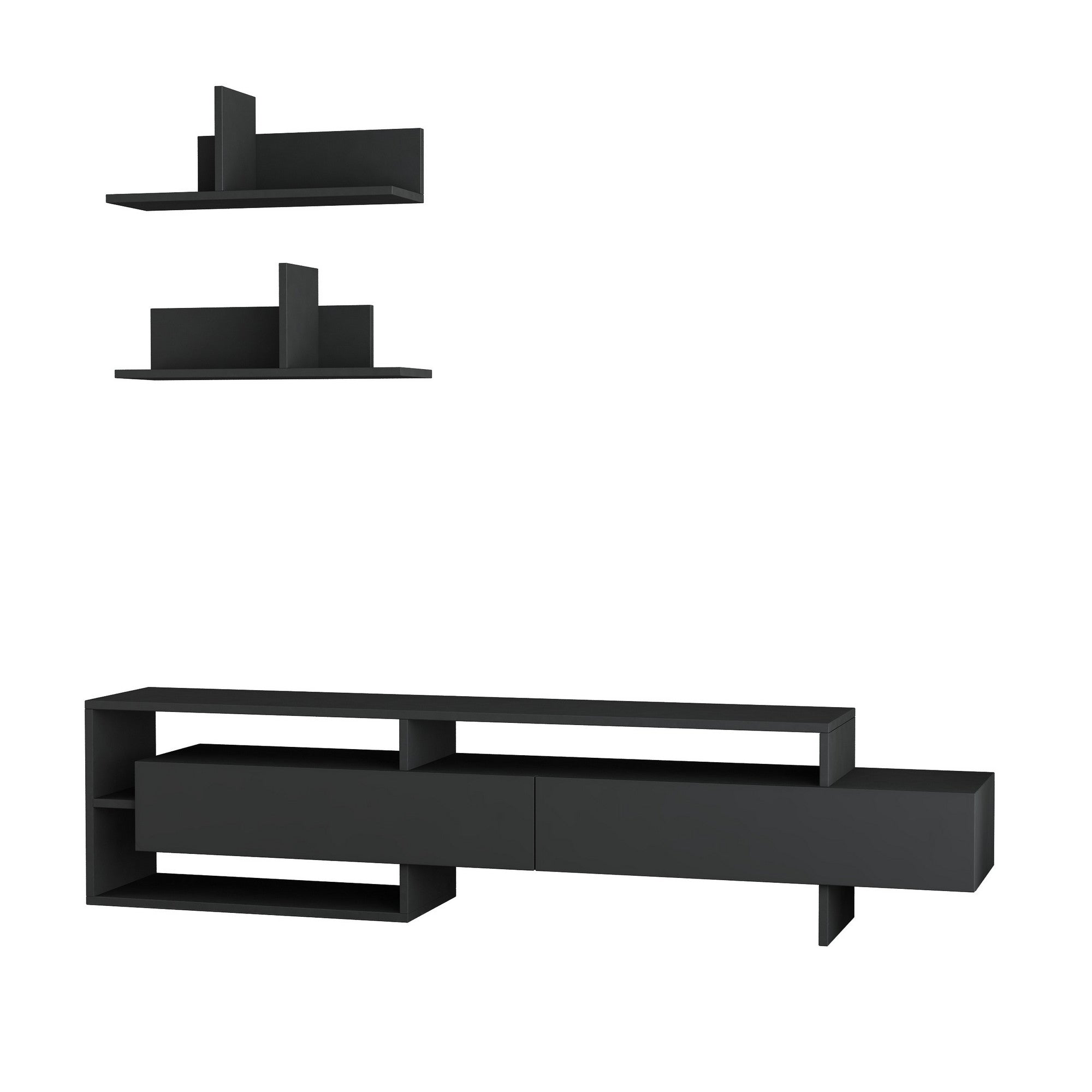 Móvel de TV moderno – 180 cm – Antracite – Painel de partículas revestido a melamina