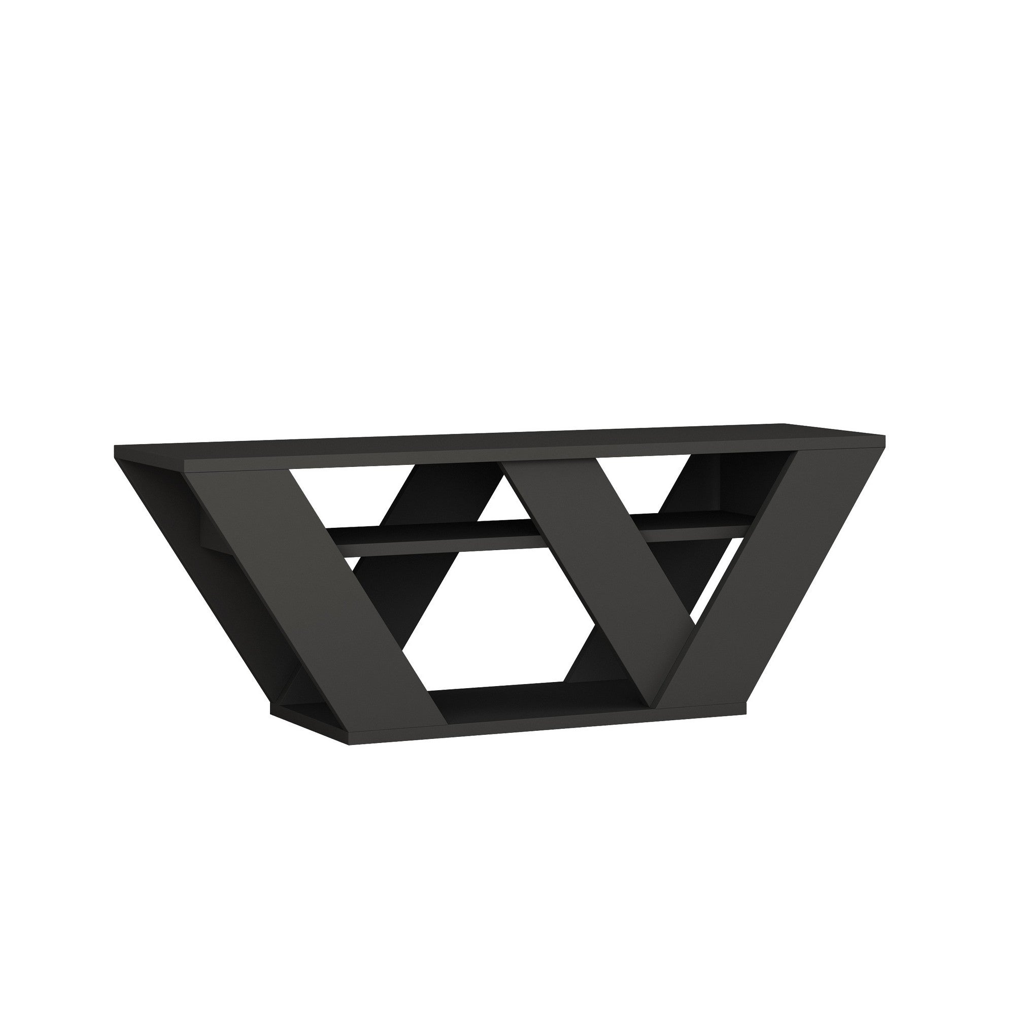 Móvel de TV moderno – 110 cm – Antracite – Painel de partículas revestido a melamina