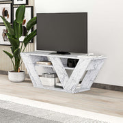 Móvel de TV – 110 cm x 40 cm x 30 cm – Mármore de Carrara – Melamina