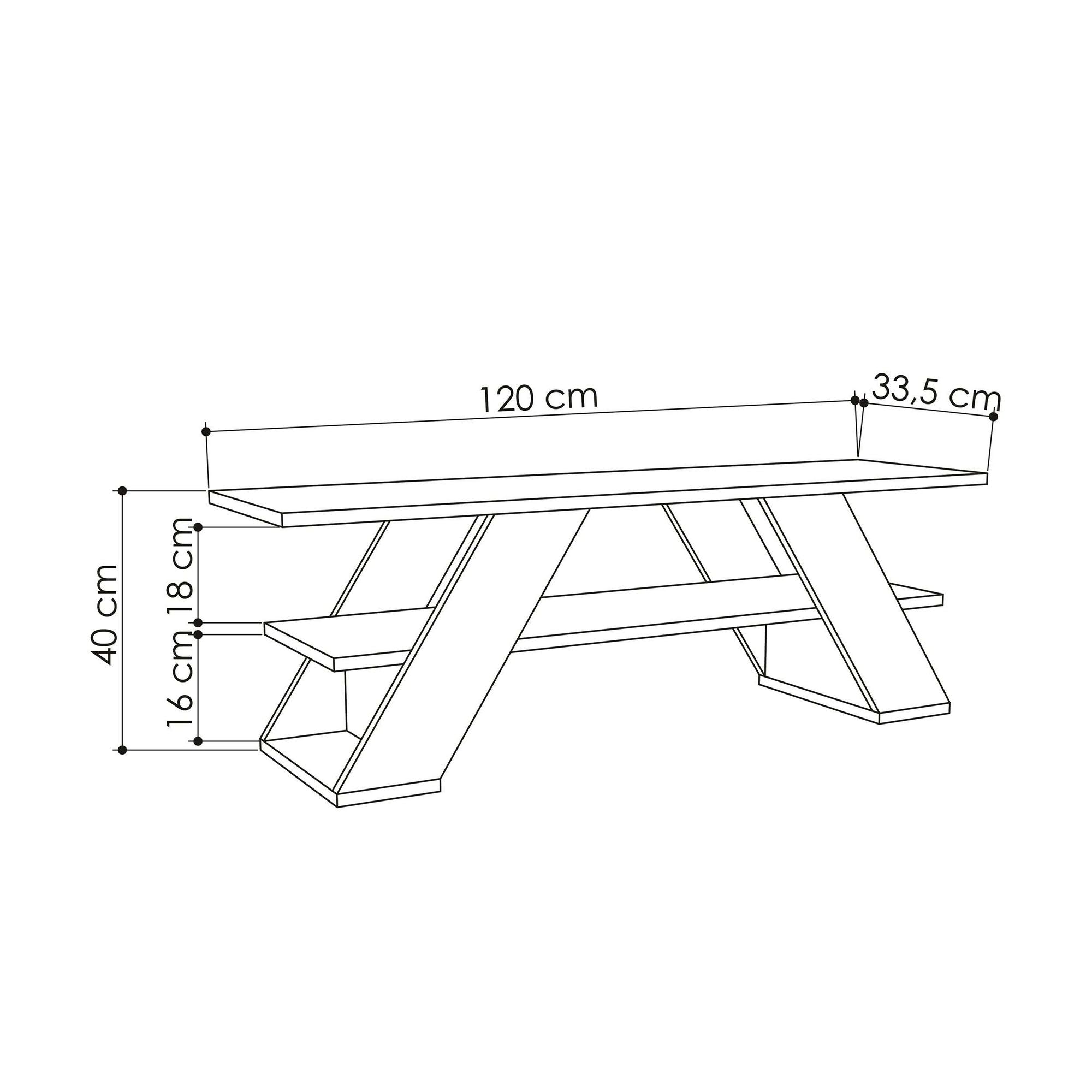 Móvel de TV – 120cm x 40cm x 33,5cm – Arenito – painel de partículas revestido a melamina