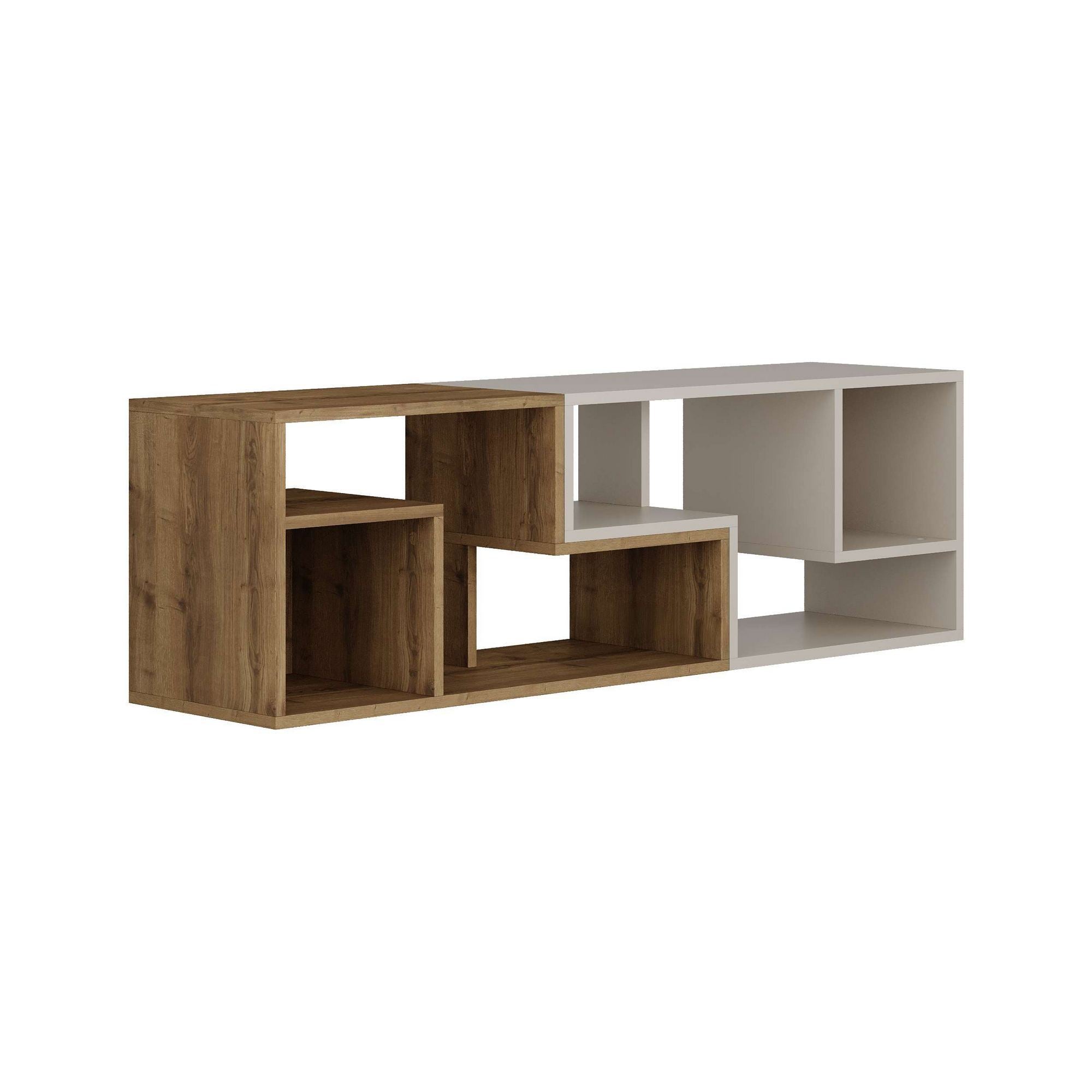 Móvel de TV – 145 cm x 44.8 cm x 35 cm – Cor Hitit e Arenito – Painéis de Partículas revestidos a Melamina