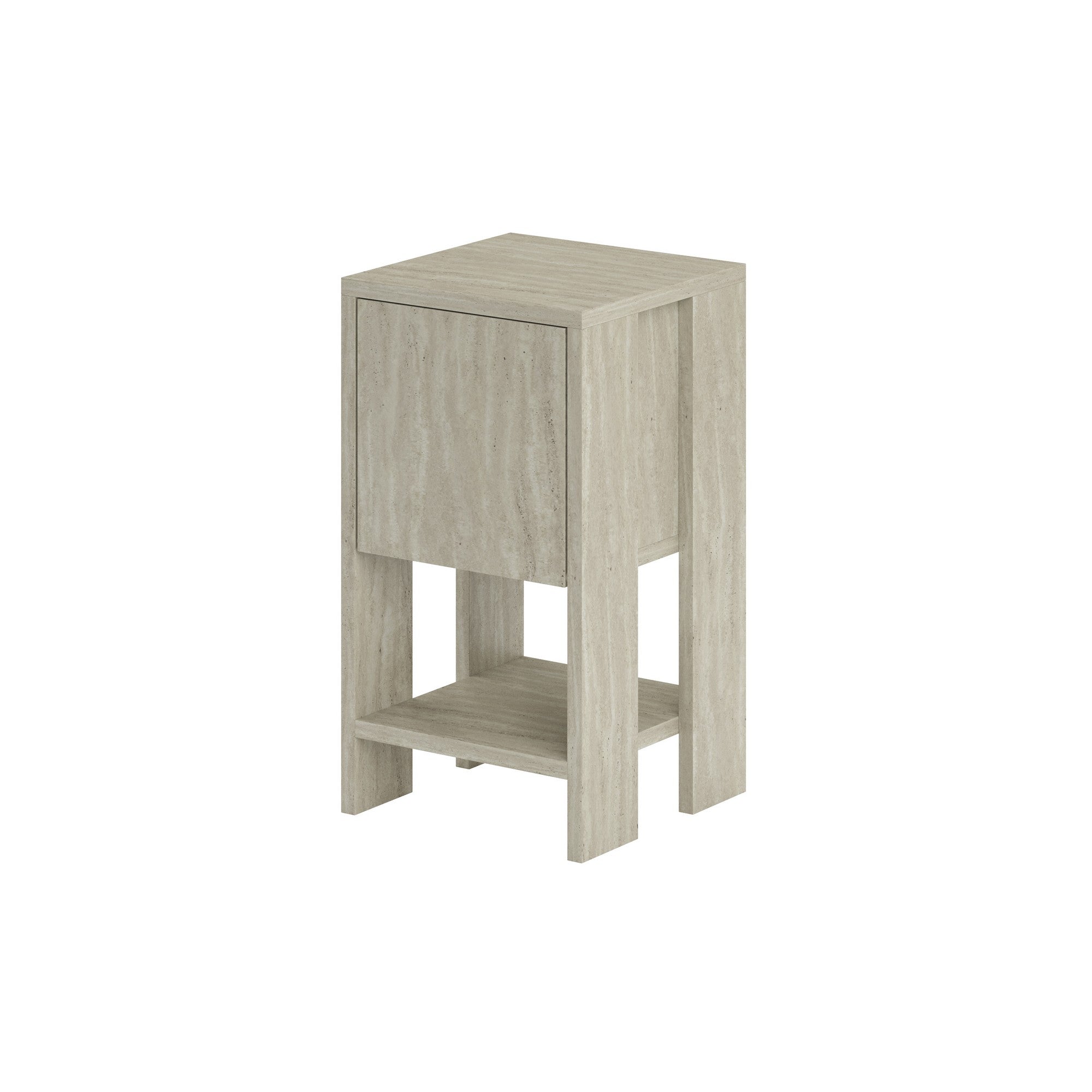 Mesa de cabeceira – 30cm x 55cm x 30cm – Travertino – Melamina