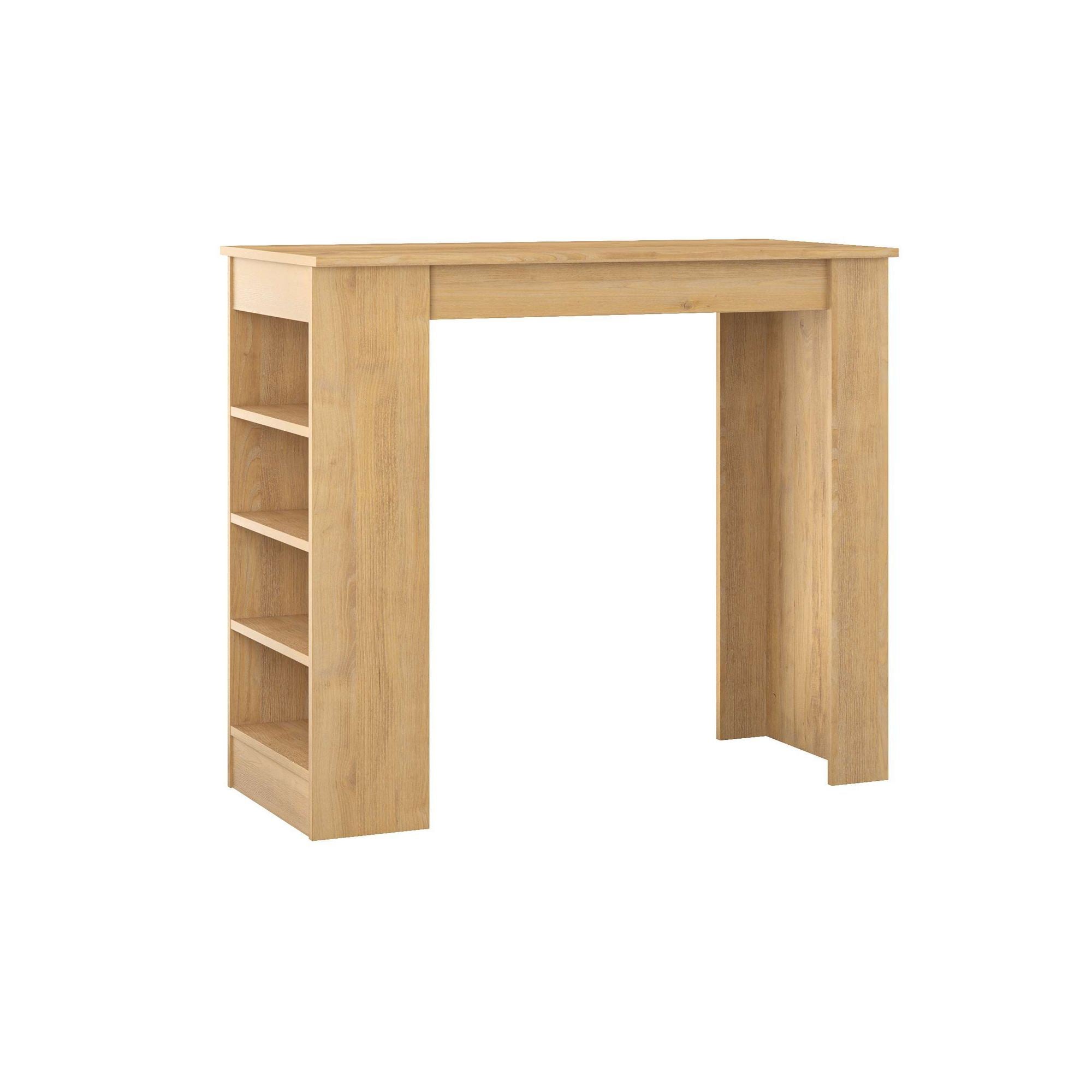 Mesa de Bar Sapphire Oak - Design Moderno com Prateleira e Capacidade 20kg