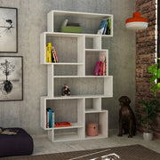 Estante moderna – 96 x 168,5 x 25,5 cm – branca – painel de partículas revestido de melamina