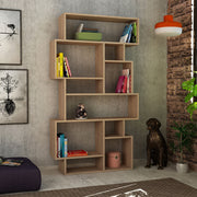 Estante moderna – 96 x 168,5 x 25,5 cm – Carvalho Sonoma – Aglomerado revestido em melamina