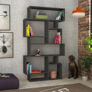 Estante moderna – 96 x 168,5 x 25,5 cm – Antracite – Aglomerado revestido de melamina