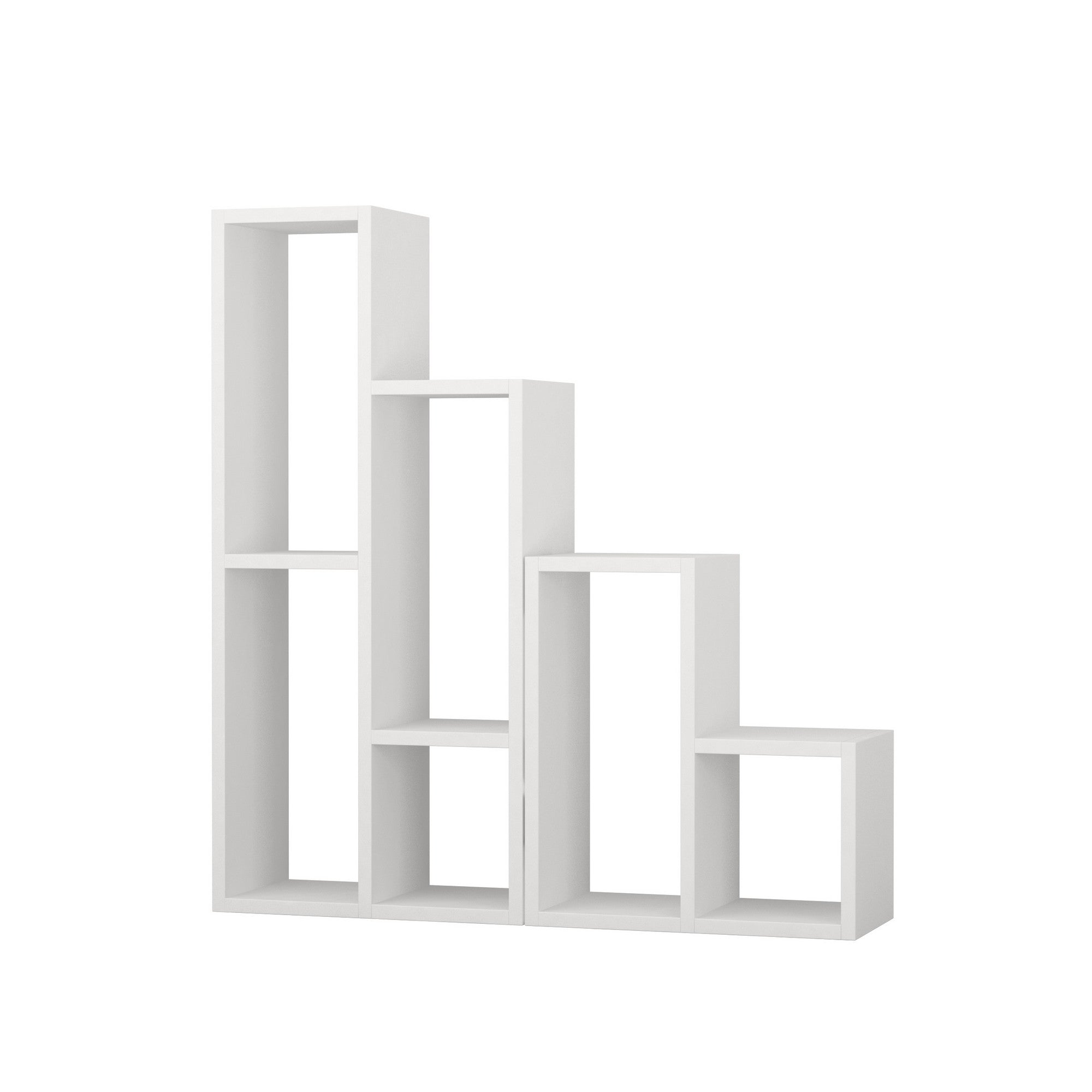 Estante moderna – 42x89x20 cm e 42x45x20 cm – Branca – Aglomerado revestido com melamina