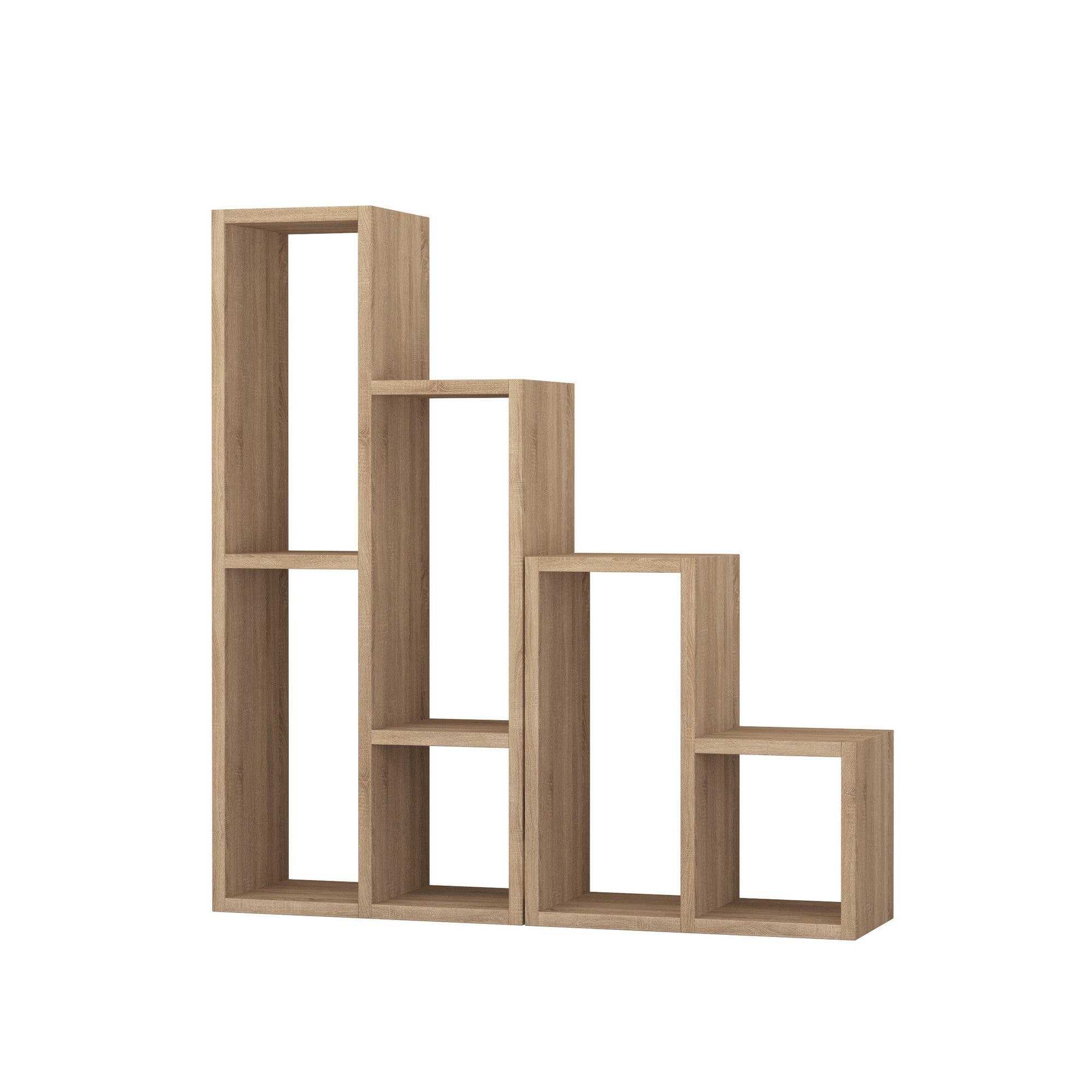 Estante de Carvalho – 42x89x20 cm e 42x45x20 cm – Carvalho – MDF revestido de melamina