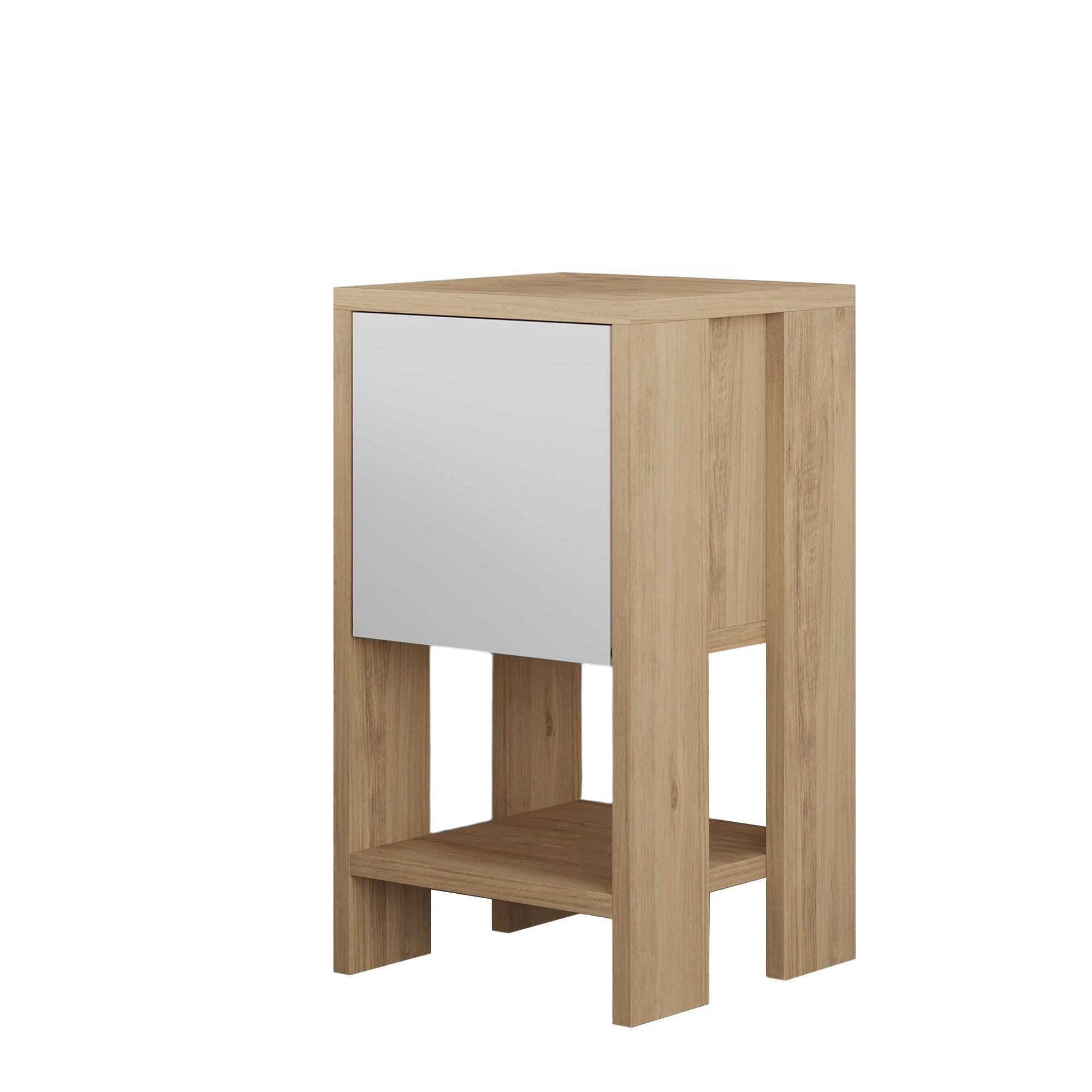 Mesa de cabeceira – 30cm x 55cm x 30cm – Branco – Aglomerado de partículas