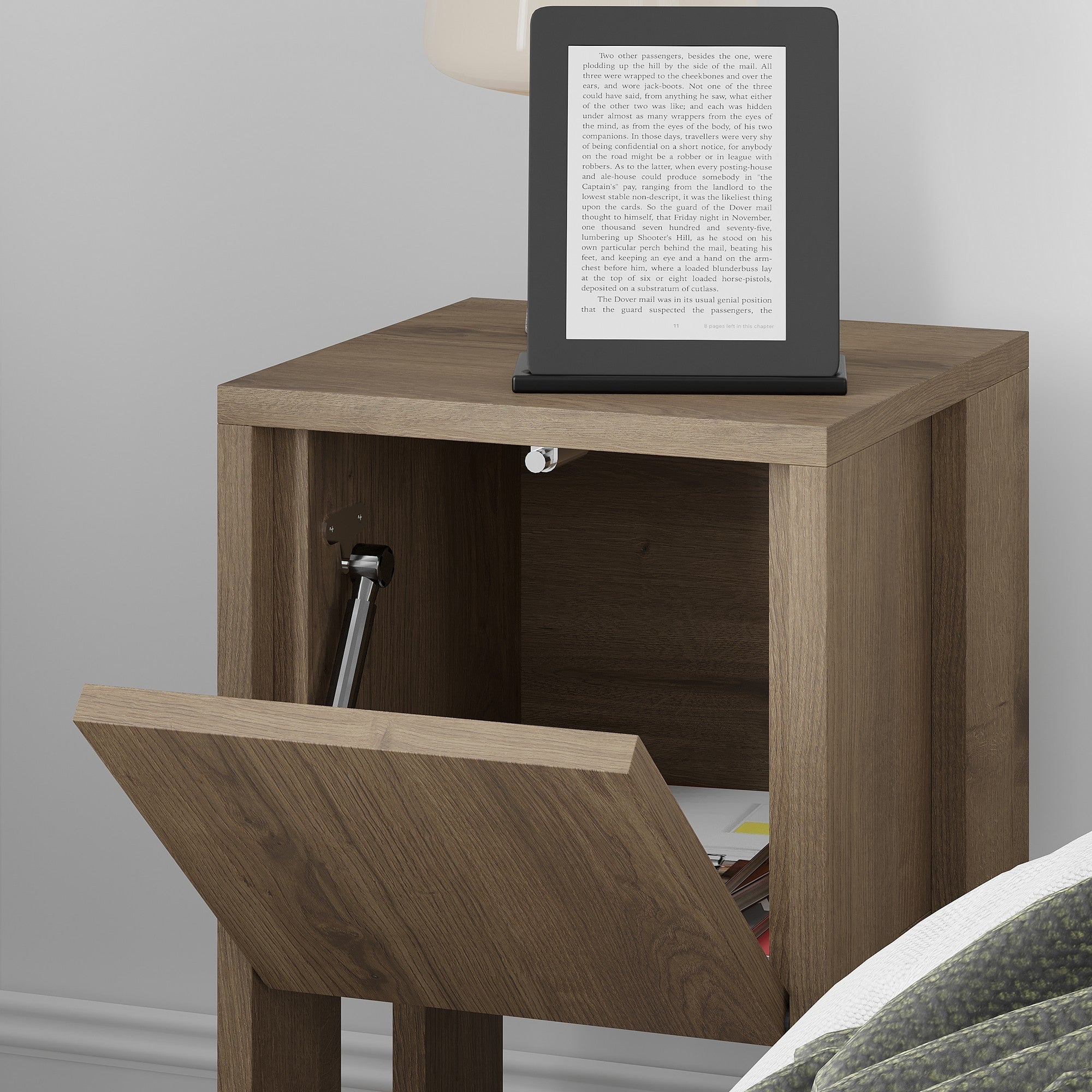Mesa de cabeceira – 30 cm largura – 55 cm altura – 100% painel de partículas revestido a melamina
