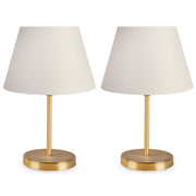 Conjunto de Candeeiros de Mesa – 37 cm de Altura – Cor Creme – 100% PVC com Pés de Metal